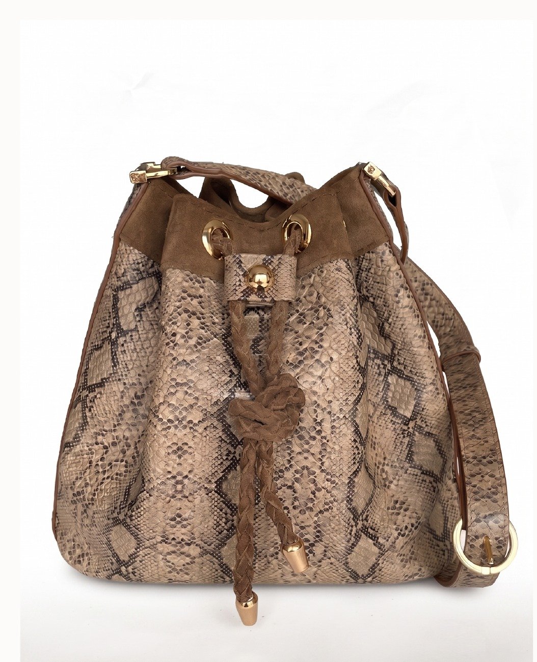 Cartera Pigalle detalle frontal broche