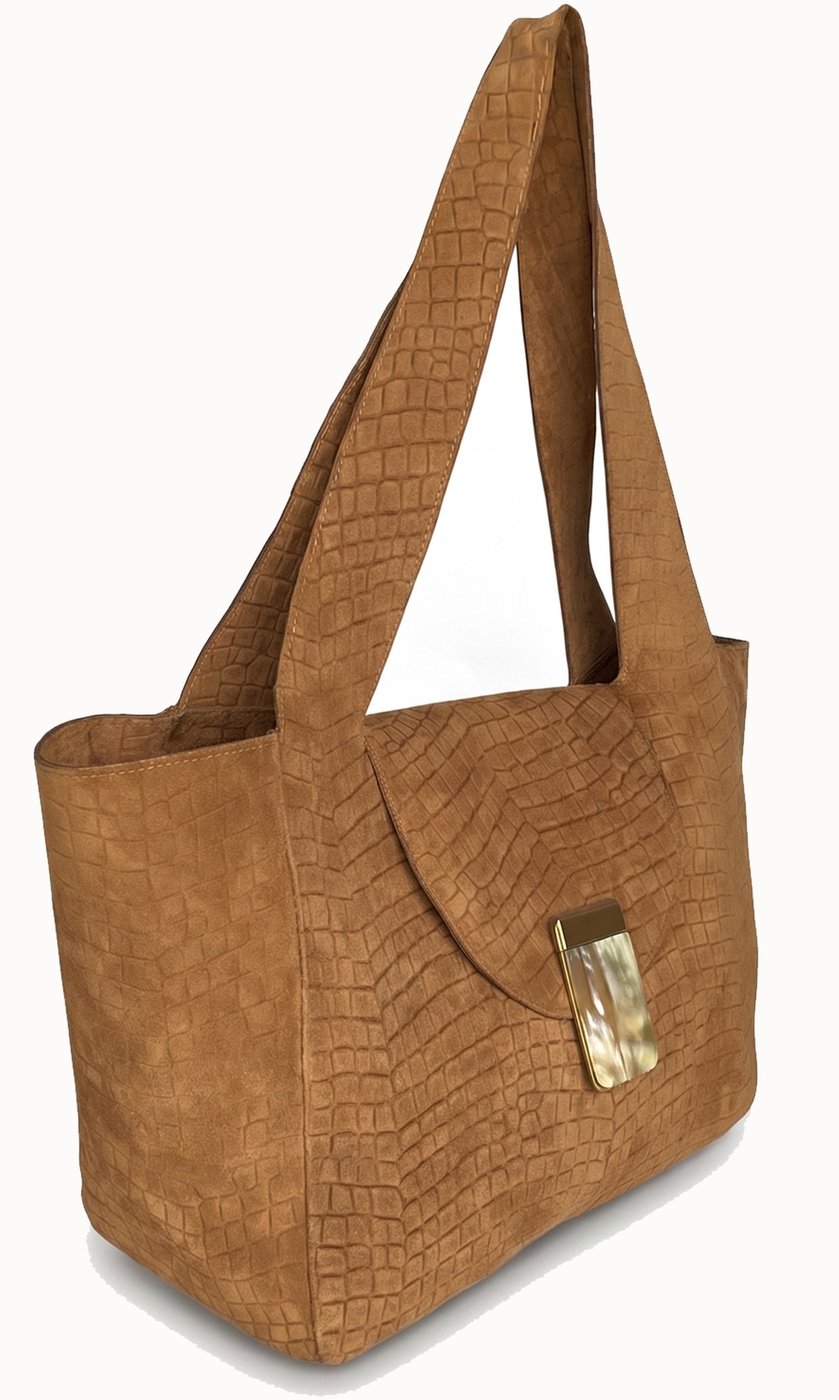 Cartera Trastevere textura croco